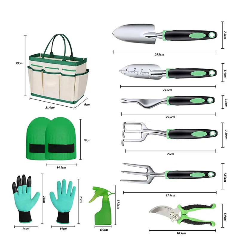 Gardening Tools Kit 2022 Aluminum oy Hand Shovel Trowel Rake Gift Box Garden Tool Set 3 buyers