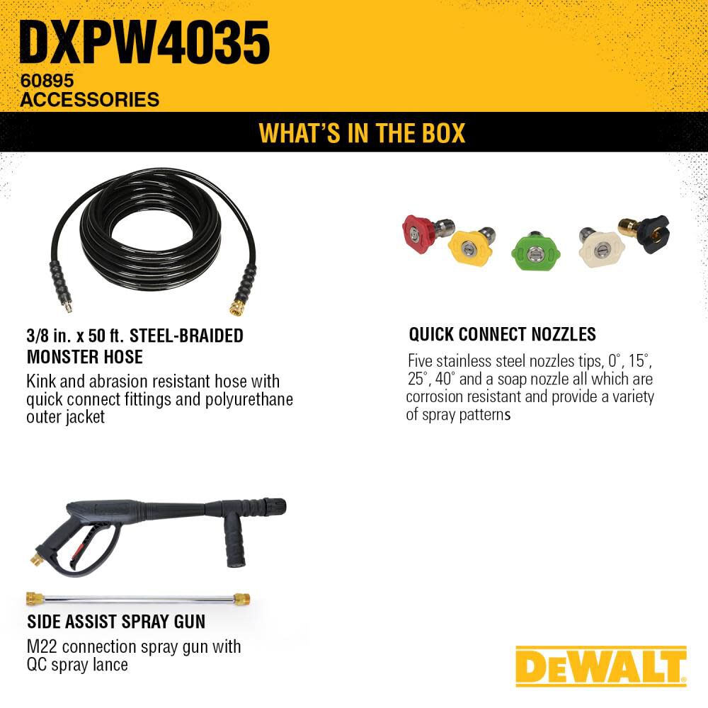 DW Professional Gas Pressure Washer 4000 PSI at 35 GPM HONDA with AAA Triplex Plunger Pump Cold Water 49 State DXPW4035 from DW