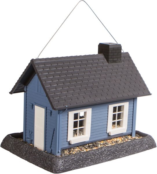 North States Village Collection Bird Feeder， Blue Cottage