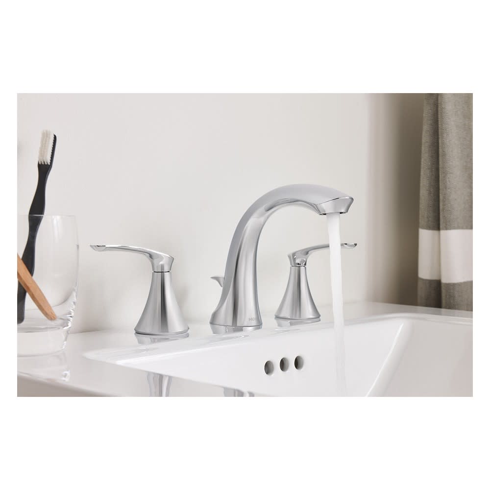 Moen Darcy Bathroom Lavatory Faucet Chrome 2 Handle High Arc