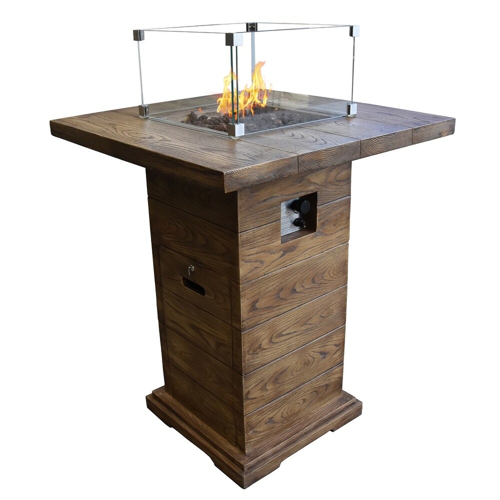 Elementi Rova Outdoor Bar Fire Pit Table 34\