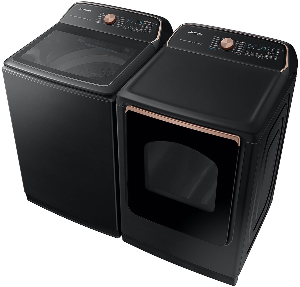  7.4 Cu. Ft. Brushed Black Smart Gas Dryer With Steam Sanitize+