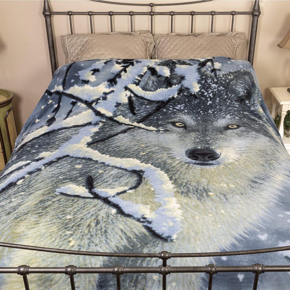 Broken Silence Wolf Super Soft Full/Queen Size Plush Fleece Blanket