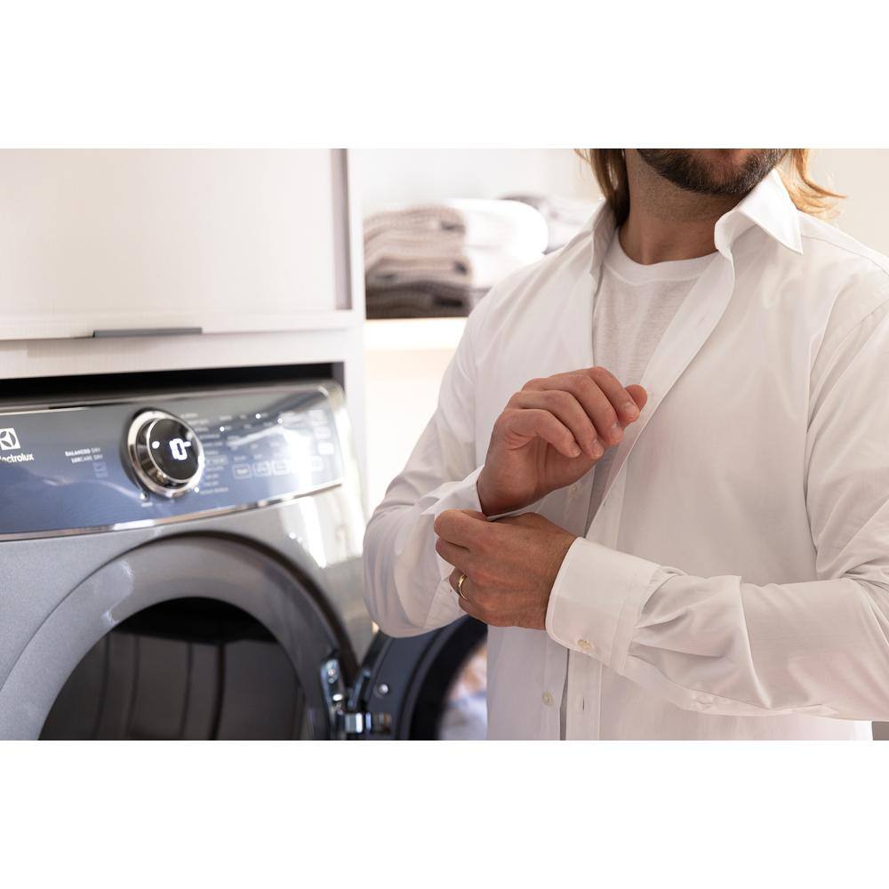 Electrolux 8.0 Cu. Ft Front Load Perfect Steam Electric Dryer with LuxCare Dry and Instant Refresh in Titanium ELFE7537AT