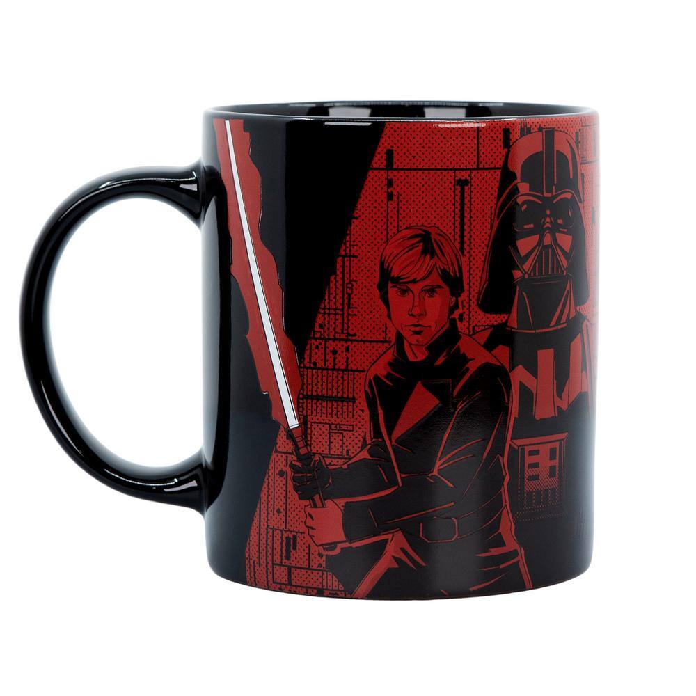 Uncanny Brands Star Wars 'Return of The Jedi' 40th Anniversary Black Single-Cup Coffee Mug with Mug Warmer for Your Drip Coffee Maker MW1-SRW-RJ1