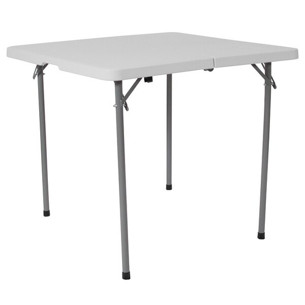 2.79Foot Square BiFold Plastic Folding Table w/ Carrying Handle