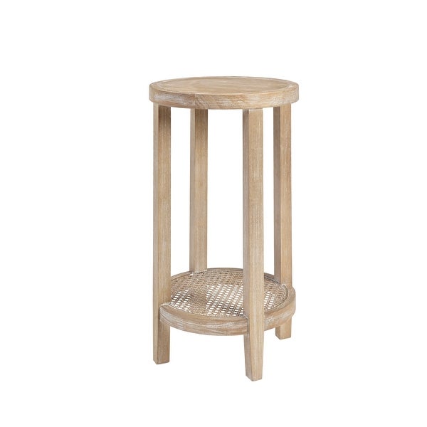 Martha Stewart Harley Reclaimed Wheat Round Accent Table