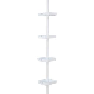 Bath Bliss 4 Tier Corner Shower Organizer in White 10000-WHITE