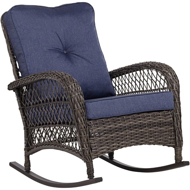 Teal Island Designs Madden Blue Outdoor Rocking Chair