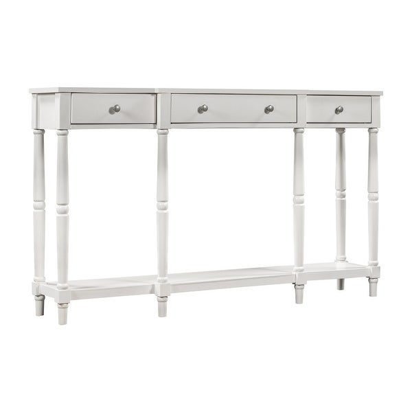 Console Table，Classic Entryway Table with Storage Shelf and Drawer