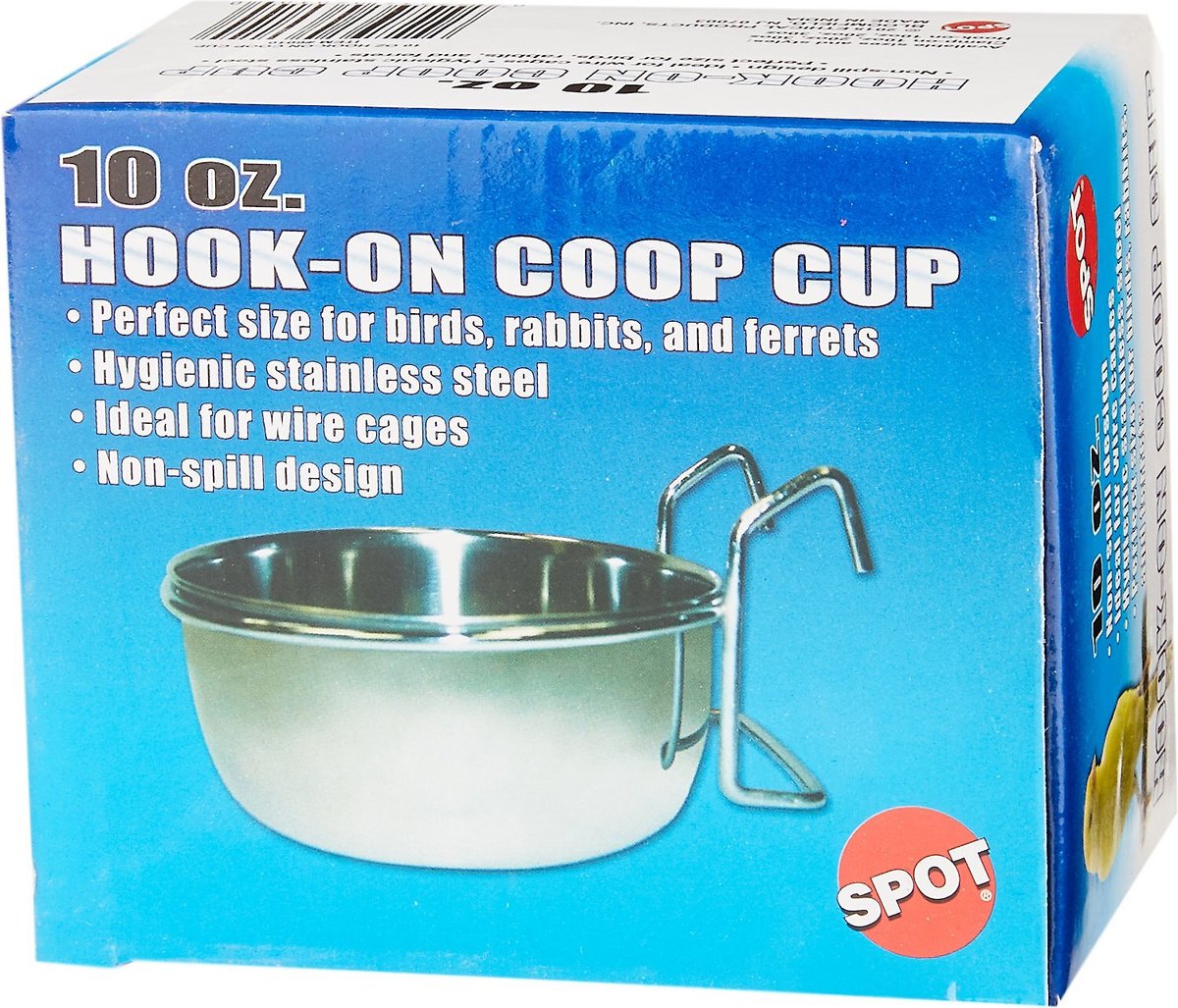 Ethical Pet Stainless Steel Coop Cup Wire Hanger Kennel Pet Bowl