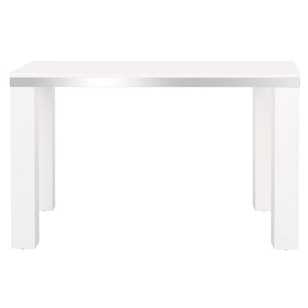 SAFAVIEH Enos White Chrome Desk