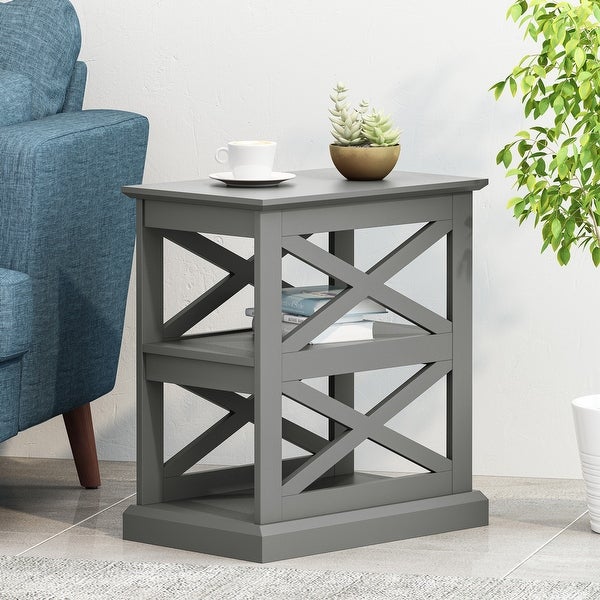 Vernon Contemporary 2 Shelf Side Table by Christopher Knight Home - 23.75