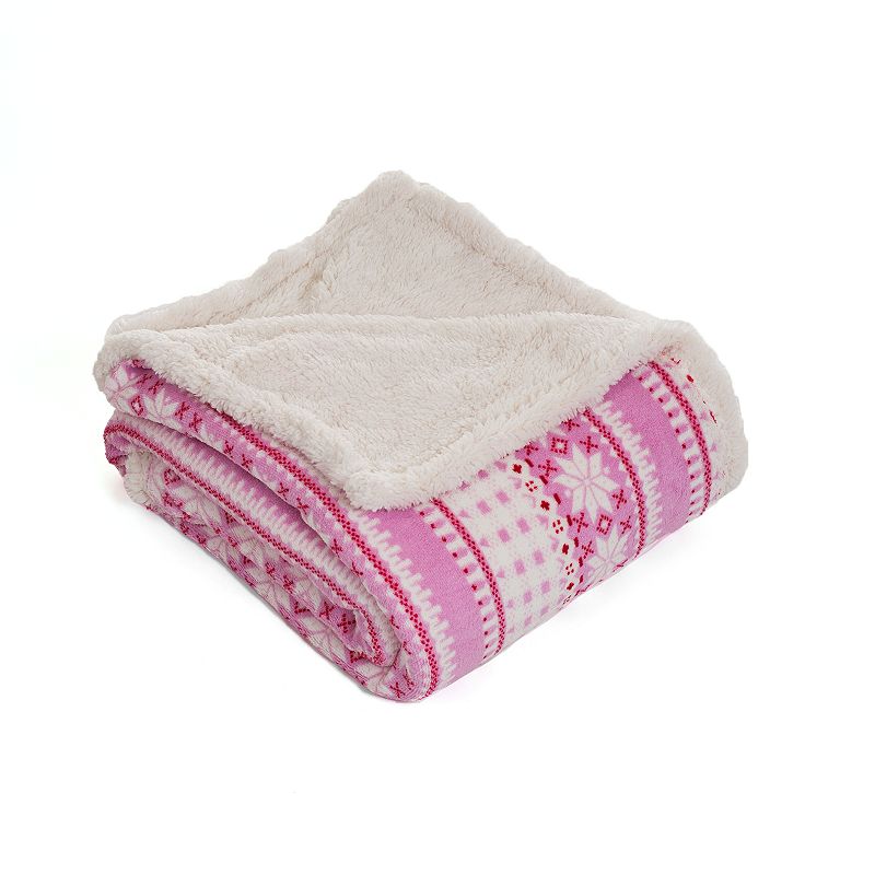 Stars Fleece and Sherpa Throw