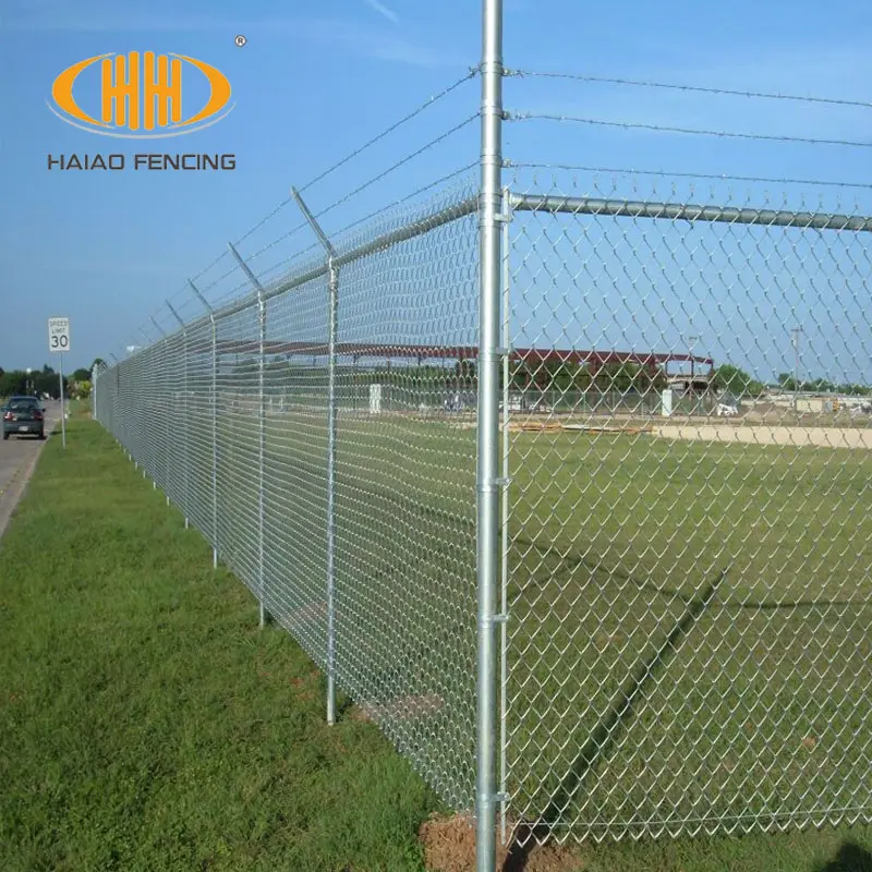 High standard factory supply 6 foot black pvc coated iron pipe chain link fence 6ft tall by 100