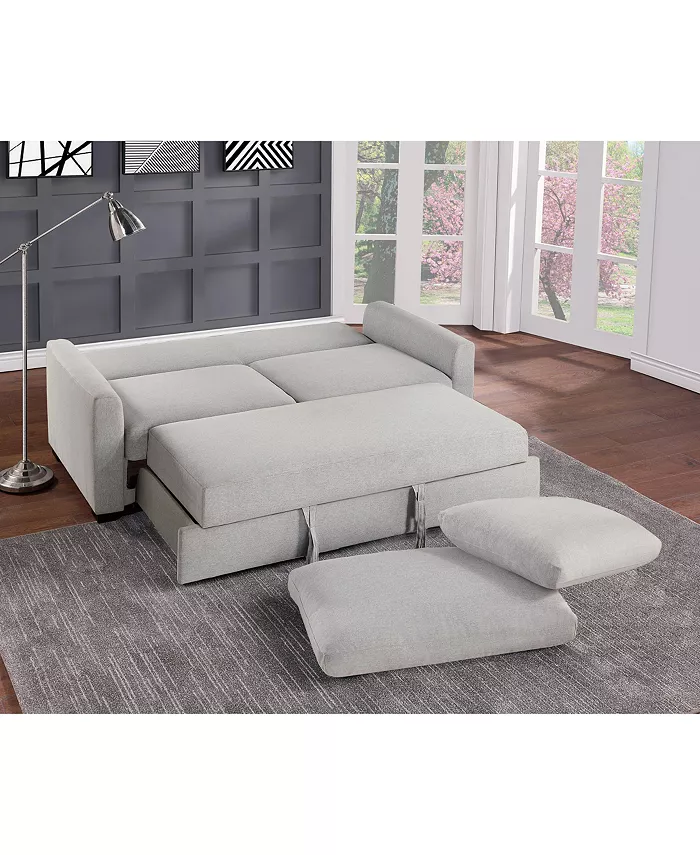 Homelegance White Label Aragon 77 Convertible Studio Sofa with Pull-Out Bed