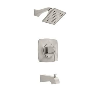 Glacier Bay Leary Curve Single-Handle 1-Spray Tub and Shower Faucet in Brushed Nickel (Valve Included) HD873X-3604