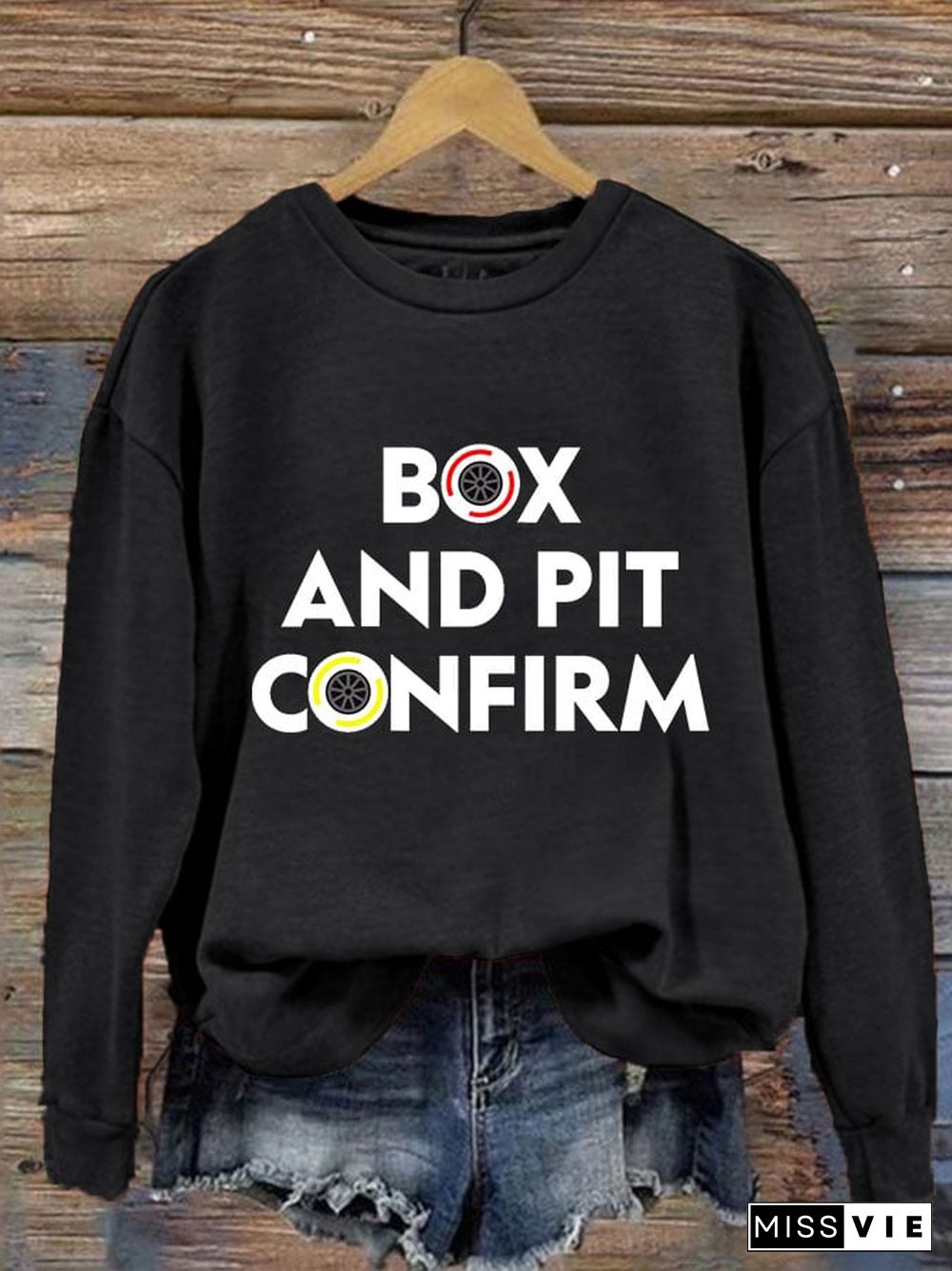 Women's box and pit confirm sweatshirt