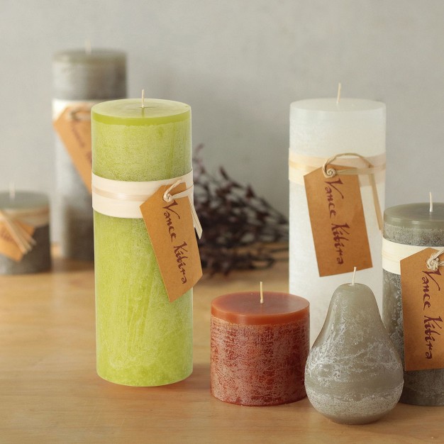 Green Grape Timber Pillar Candle scentless Clean burning Environmental Friendly