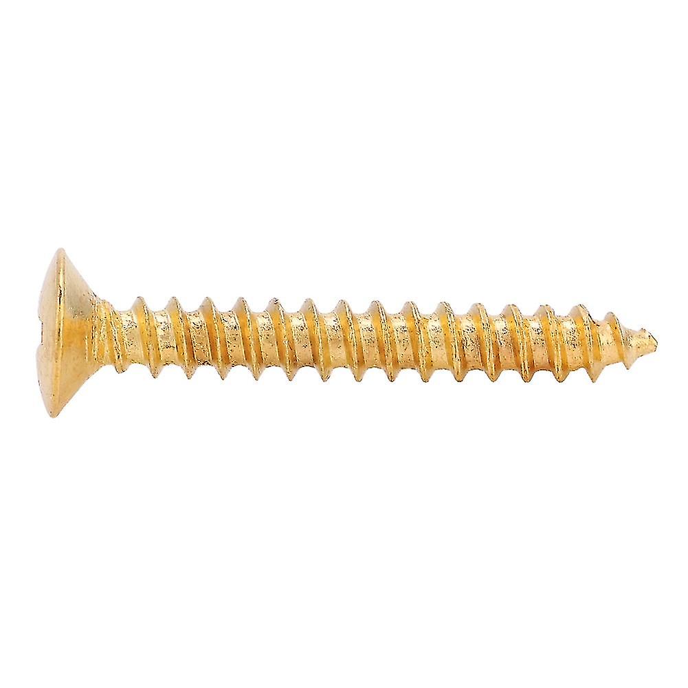 50Pcs Guitar Strap Buckle Screws Pickup Frame Surround Bridge Screw M3*22 (Golden)