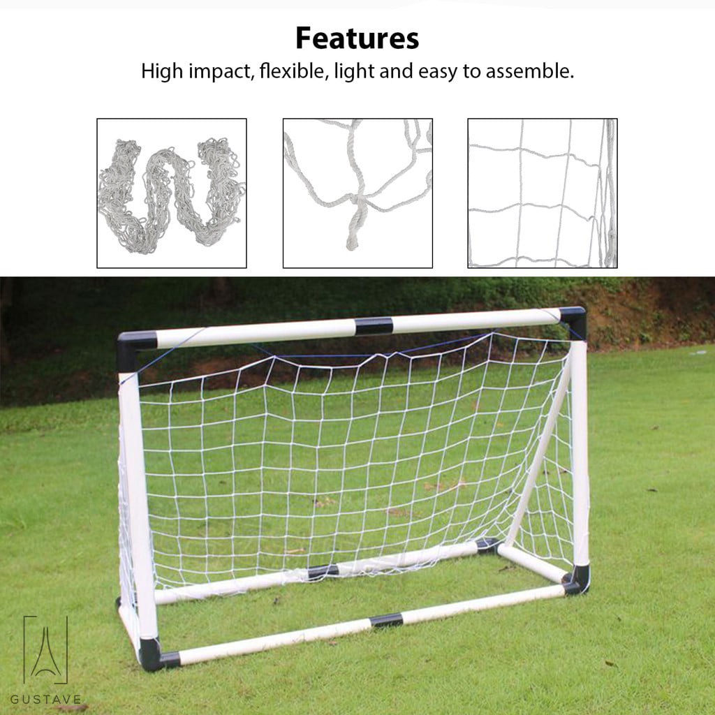 Gustave Design 7.8 X 5.9 Ft Portable Football Soccer Goal Net， Full Size Soccer Goal Nets Outdoor Backyard Sport Match Training