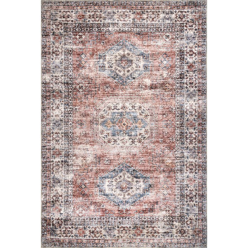 nuLOOM Desna Machine Washable Faded Vintage Area Rug