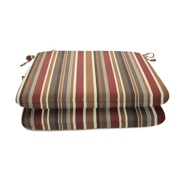 20 inch square Sunbrella stripe seat pad (2 pack) - 20