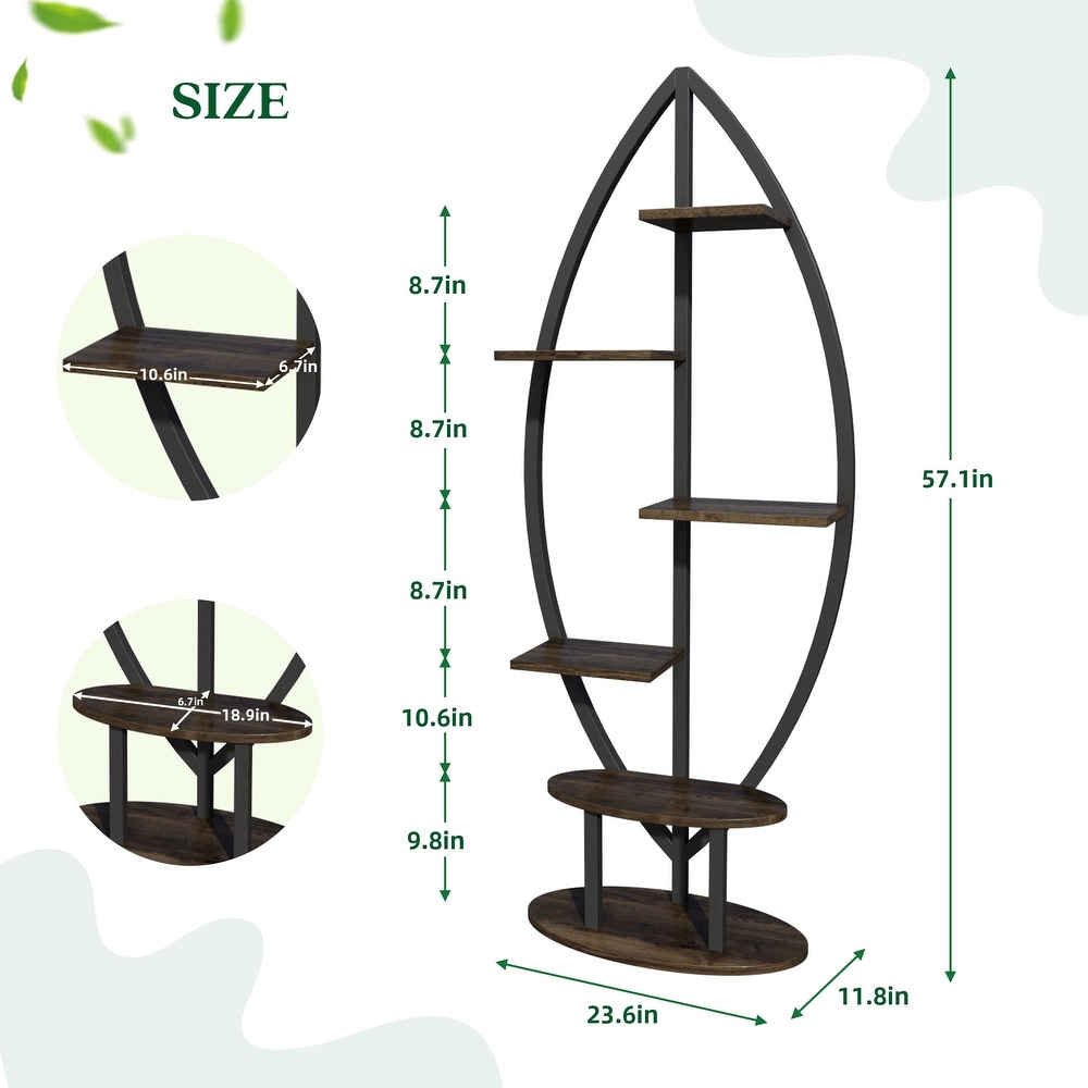 EROMMY Metal Plant Stand for Indoor Plants Multiple  Plant Shelf for Planter Display  Half Moon Plant Stand for Balcony