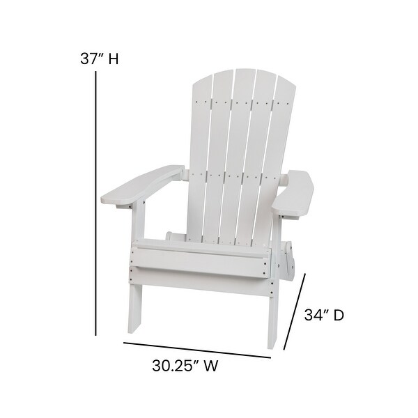 Polyresin Folding Adirondack Indoor/Outdoor Patio Chair (Set of 4)