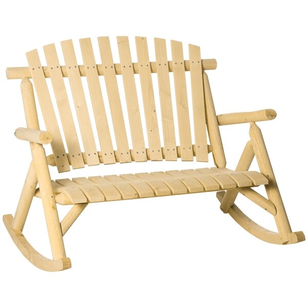 Wooden 2Seater Outdoor Adirondack Rocking Chairs