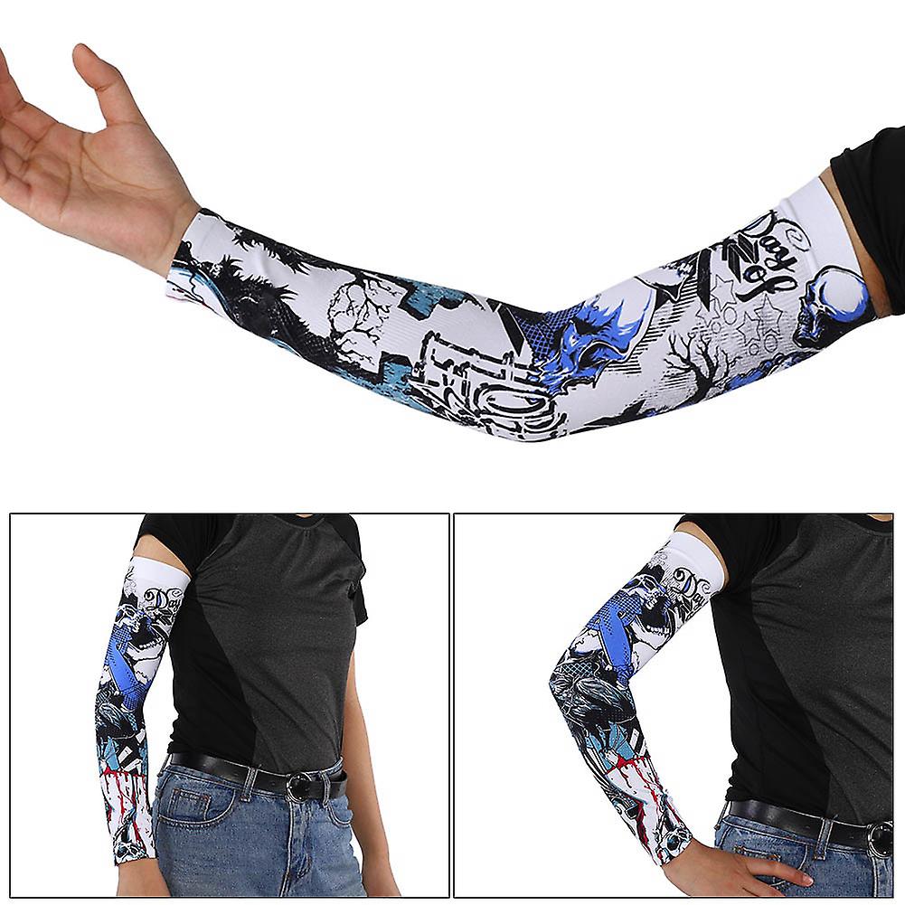 1 Pairs Arm Sleeves For Sun Protection， Cooling Sleeves Uv Sleeve Sports Half Finger Sleeves With Thumb Hole For Cycling， Fishing， Hiking， Driving[c]