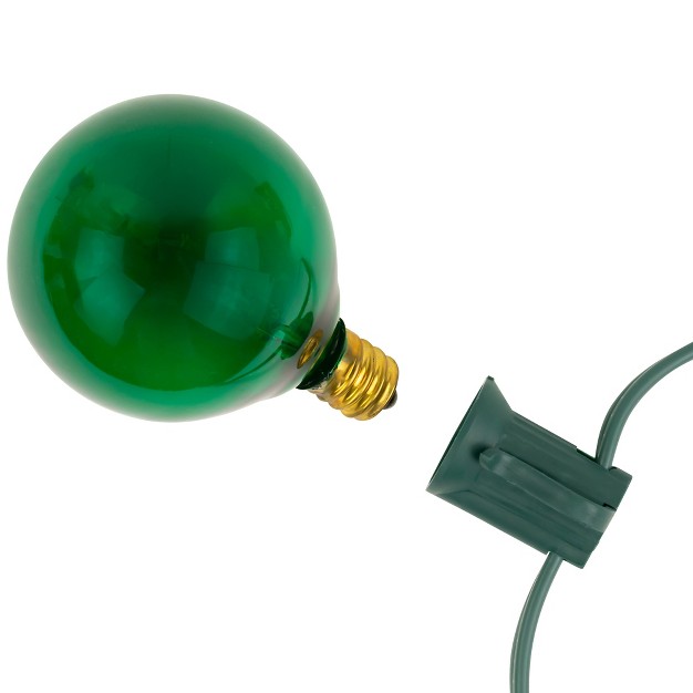 Northlight 10 count Green G50 Globe Christmas Patio Lights 9ft Green Wire