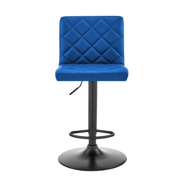 The Duval Adjustable Faux Leather Swivel Bar Stool