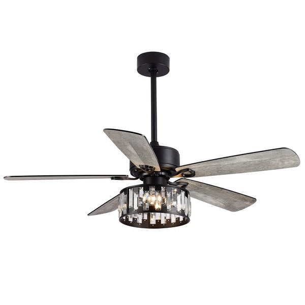 52-In Black Farmhouse Indoor Ceiling Fan with Light Remote Shopping - The Best Deals on Ceiling Fans | 40971725