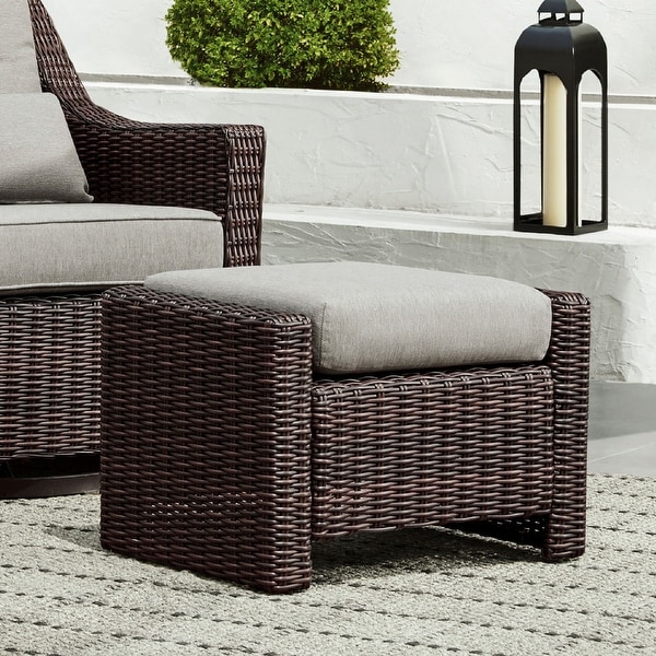 Murphy Outdoor Wicker Patio Furniture Swivel Glider Chair