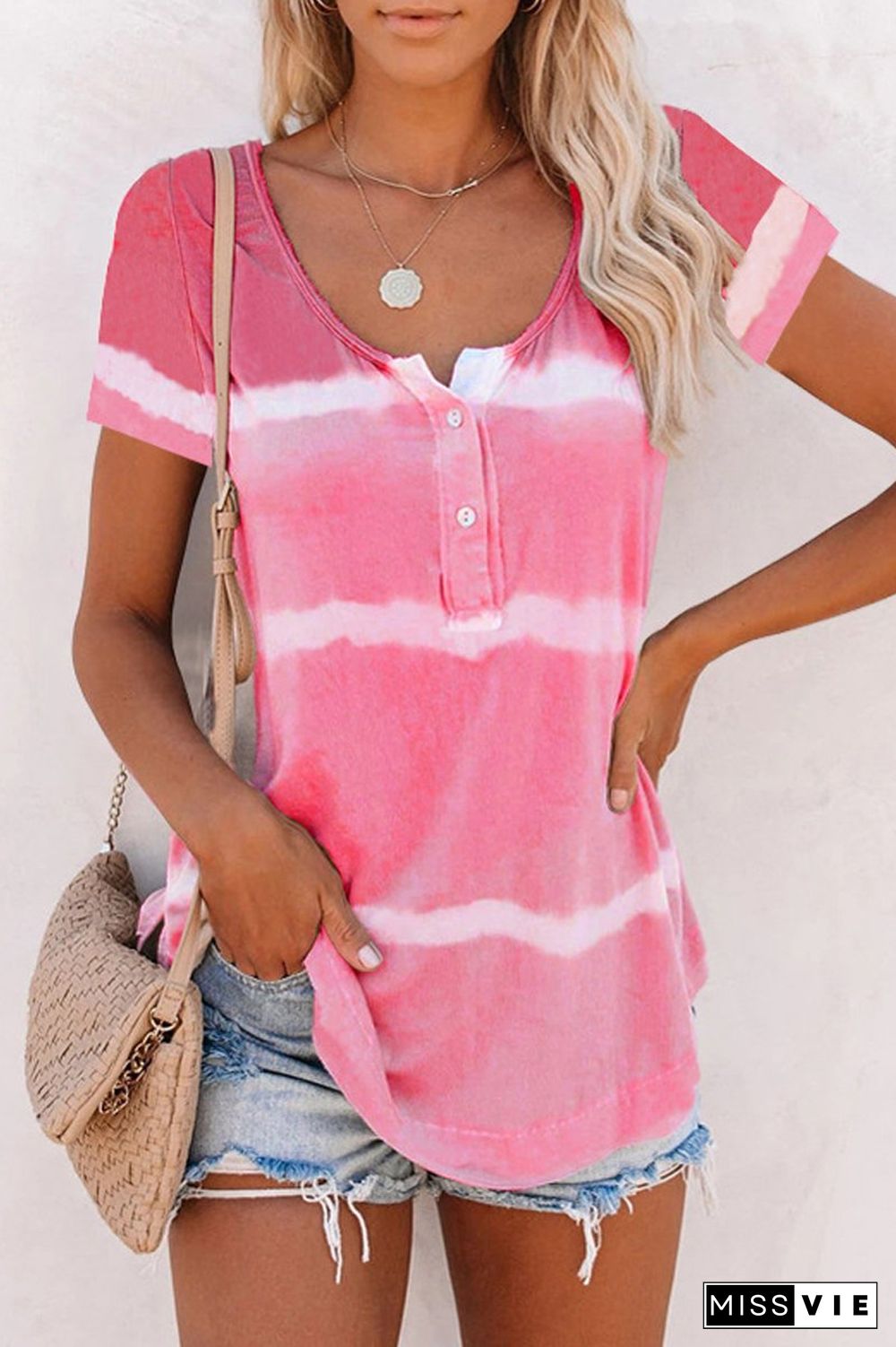 Tie Dye Print Short Sleeve T-Shirt