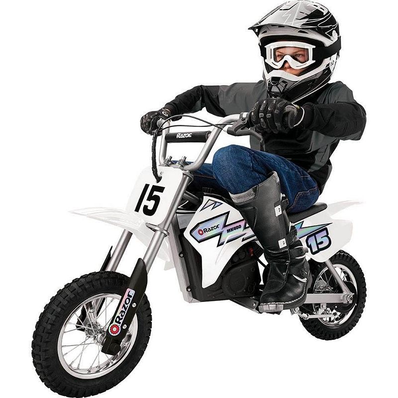 Razor MX400 Dirt Rocket Electric Motocross Motorcycle Bikes， 1 Black and 1 White