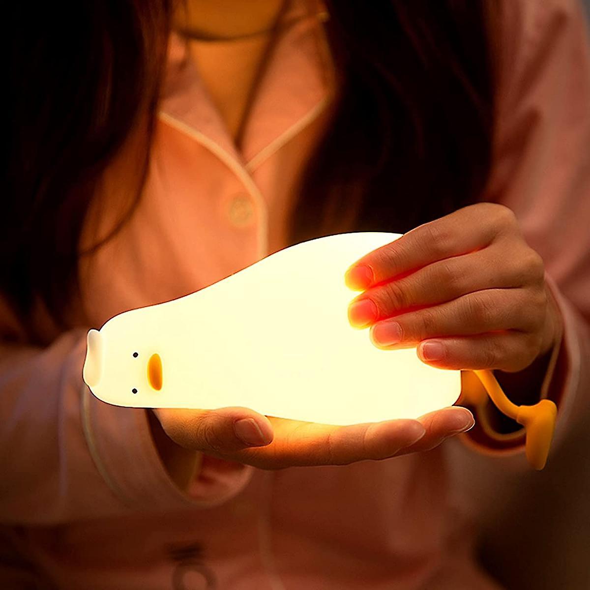 Lying Flat Duck Night Light Touch Control Dimmable Rechargeable Baby Night Lights For Breastfeeding Bedroom Baby Room Decor Kids Women Gift