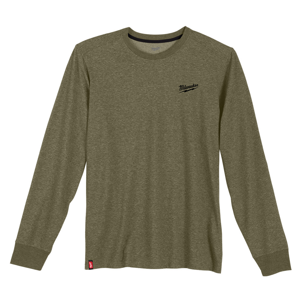 Milwaukee Hybrid Work Tee Long Sleeve Green Small