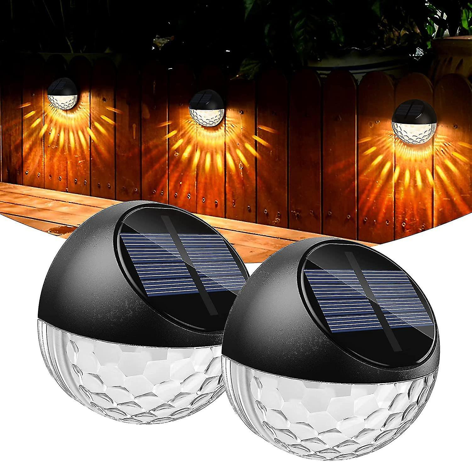 Ip65 Waterproof Outdoor Led Solar Wall Light Warm Light， Outdoor Wall Decorative Light