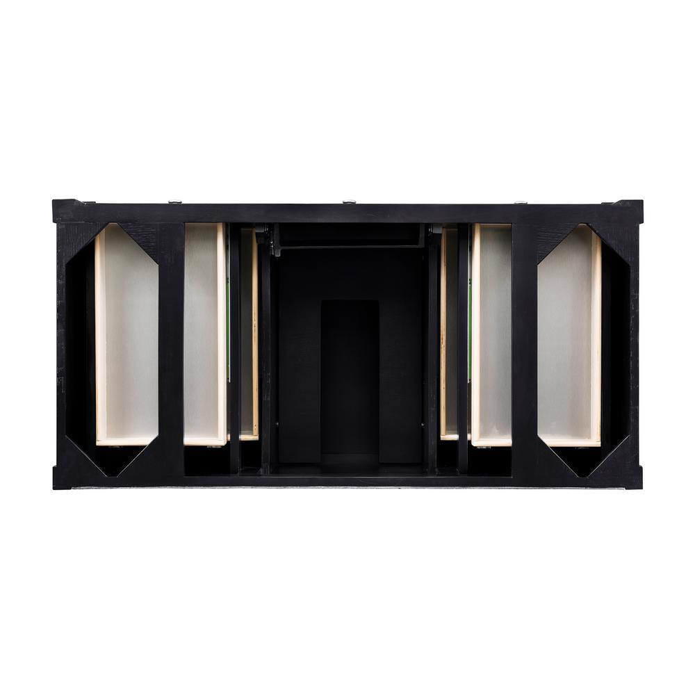 James Martin Vanities Brittany 46.8 in. W x 23 in. D x 32.8 in. H Single Bath Vanity Cabinet Without Top in Black Onyx 650-V48-BKO