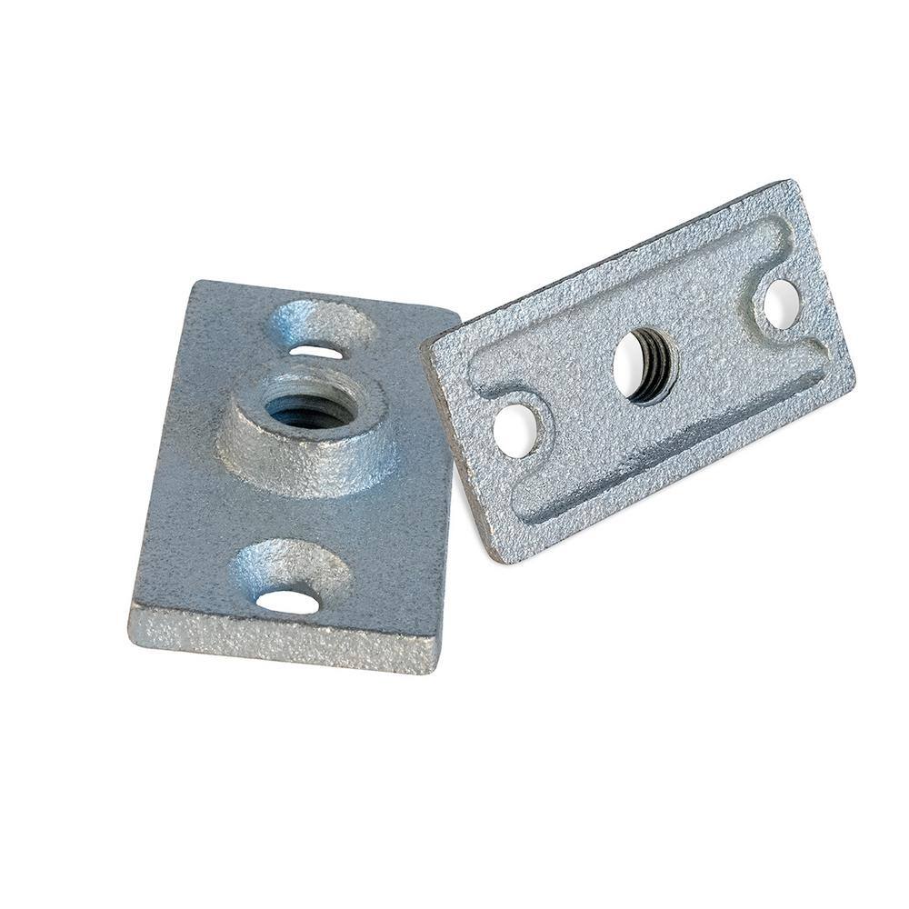 The Plumber's Choice Rod Hanger Plate in Galvanized Iron for 0 .5 in. Threaded Rod 12CLFG-N