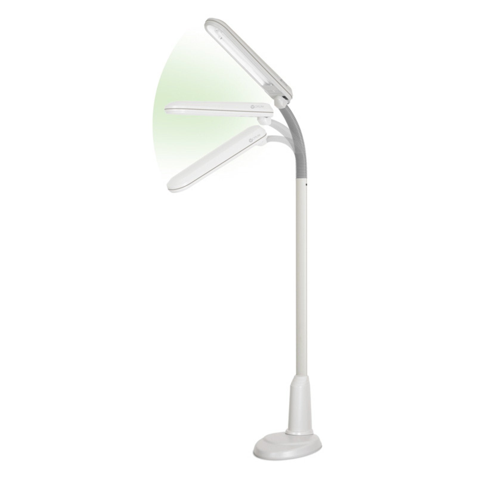 Ott-Lite L24554 Task Plus High-Definition 24-Watt Floor Lamp, Dove Grey