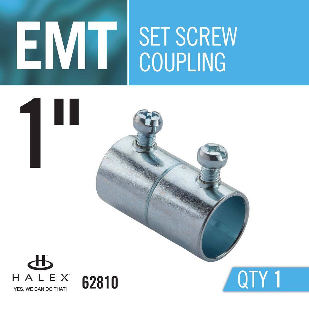 Halex 1 in. Electric Metallic Tube (EMT) Set-Screw Coupling 62810