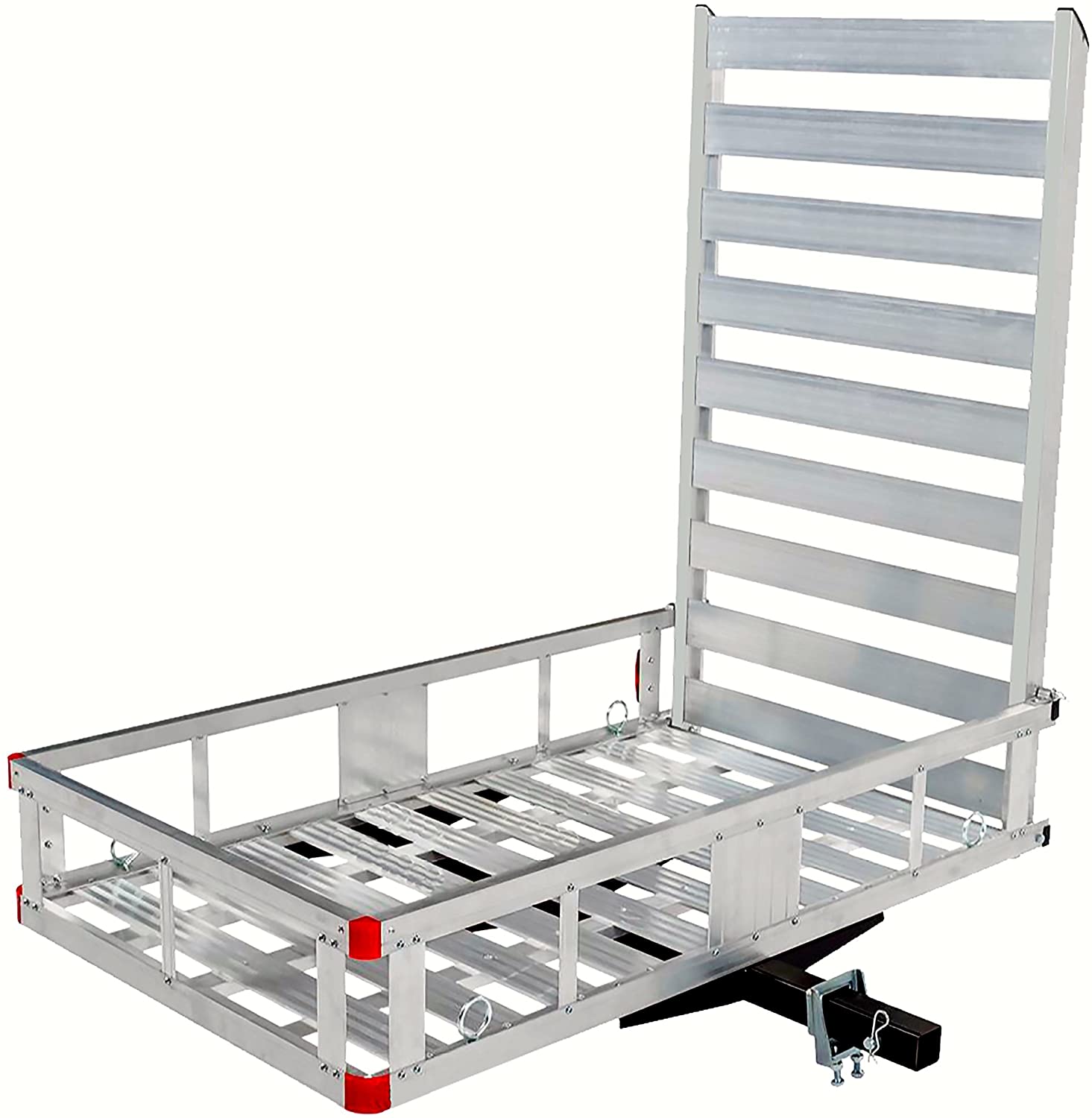 80779 Aluminum Hitch Mount Cargo Carrier with 47′′ Long Ramp, 1 Pack