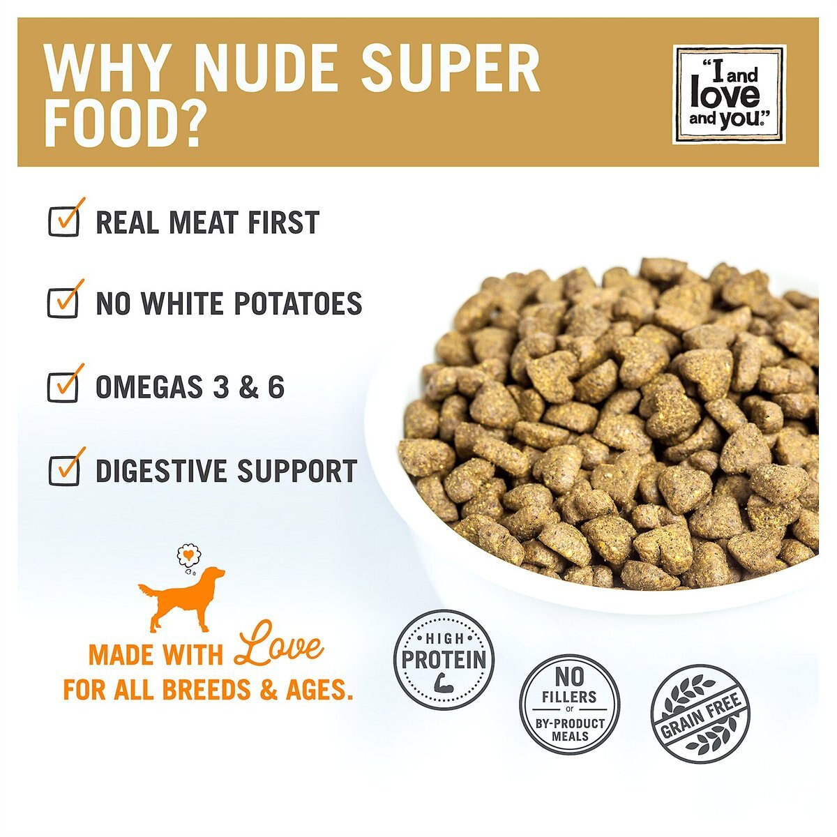 I and Love and You Nude Super Food Grain-Free Poultry Palooza Dry Dog Food