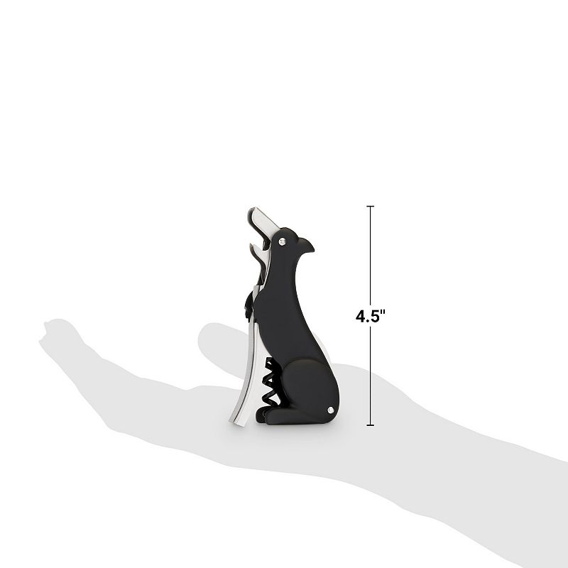 Truezoo Buddy the Bordeaux Collie Black Dog Corkscrew