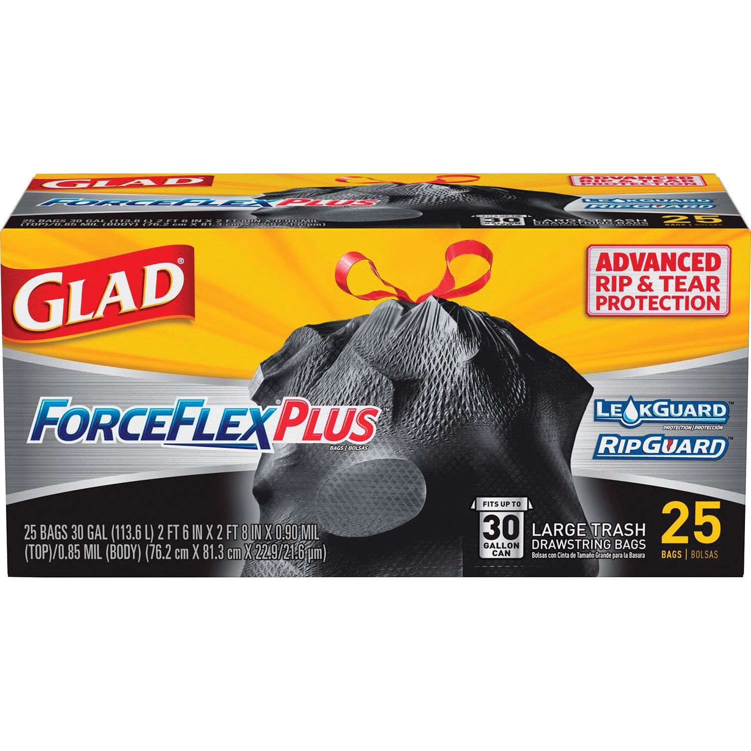 ForceFlexPlus Drawstring Large Trash Bags by The Clorox Company CLO70359CT