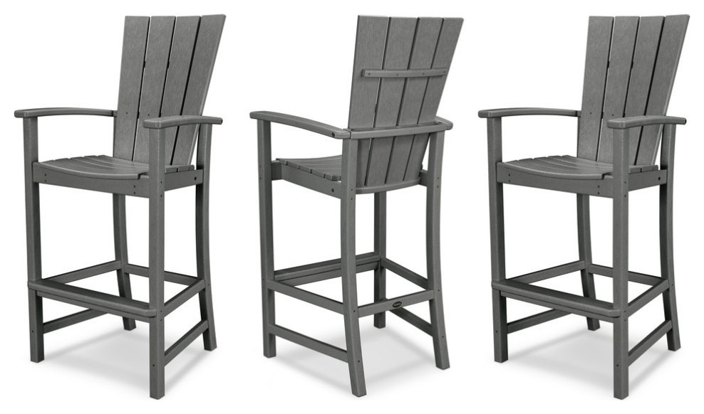 POLYWOOD Quattro 3 Piece Bar Set   Transitional   Outdoor Bar Stools And Counter Stools   by POLYWOOD  Houzz