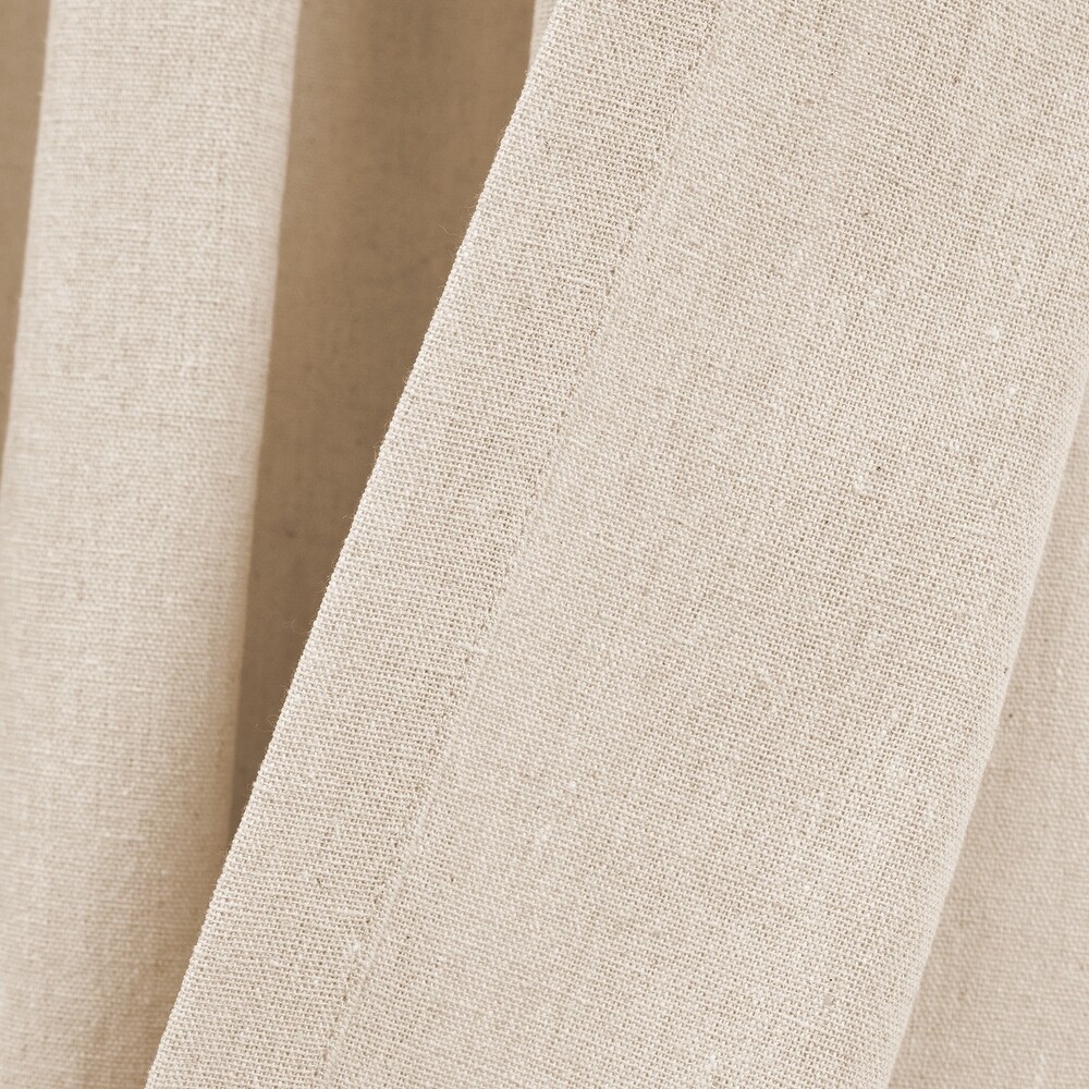 Lush Decor Ruched Waterfall Linen Window Curtain Single Panel   84\